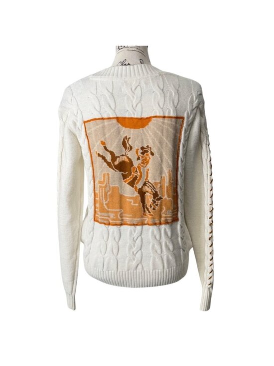 Idyllwind Sweaters - Idyllwind Miranda Lambert Women XS Cardigan Western Horse Rodeo Cable Knit Ivory